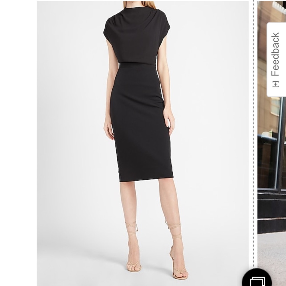 Express Midi Black Dress
